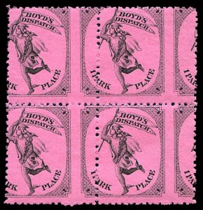 United States, Local Stamps #20L56var, 1882 Boyd's Dispatch, black on pink ty...