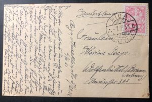 1931 Riga Latvia RPPC Postcard Cover To Wolfenbittel Germany City View