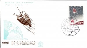 Monaco, Worldwide First Day Cover, Space