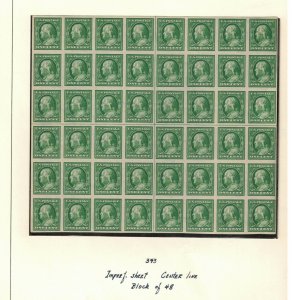 USA #343 Extra Fine Never Hinged Center Line Block Of Forty Eight