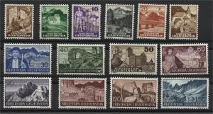 LIECHTENSTEIN, DEFINITIVES 1937-38. MNH SET