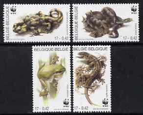 Belgium 2000 WWF Amphibians & Reptiles perf set of 4 ...