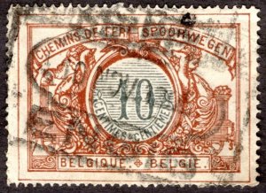 1896, Belgium 10c, Used, Sc Q16