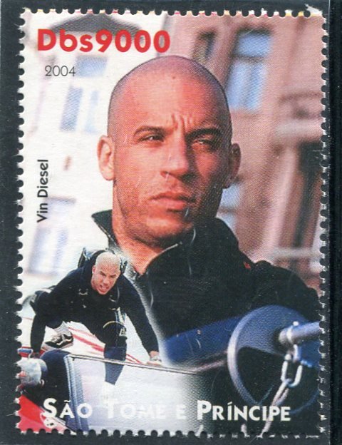 Sao Tome & Principe 2004 VIN DIESEL American Actor 1v Perforated Mint (NH)