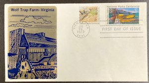 1452 Sarzin Metallic  Wolf Trap Farm Park, Virginia  FDC 1972