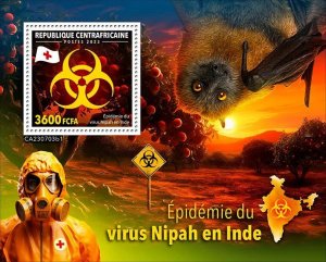 C A R - 2023 - Nipah Virus in India - Perf Souv Sheet - Mint Never Hinged