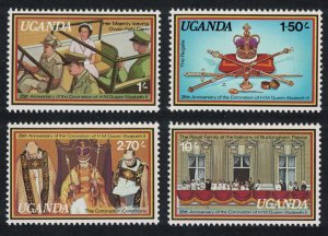 Uganda 25th Anniversary of Coronation 1978 4v SG#234-237