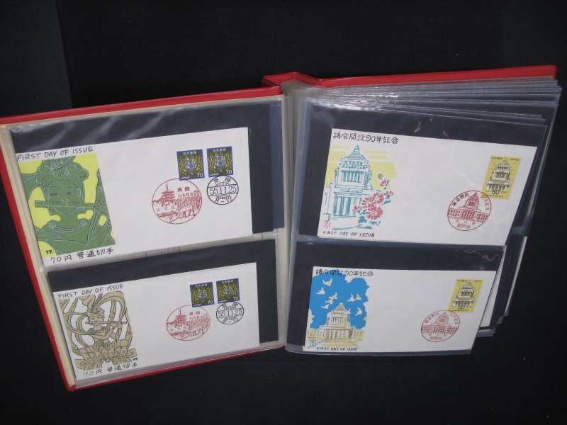 1955-1956 Japan Woodblock FDC Collection 100+