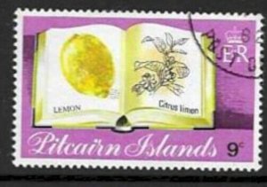 PITCAIRN ISLANDS SG222 1982 9c FRUITS FINE USED