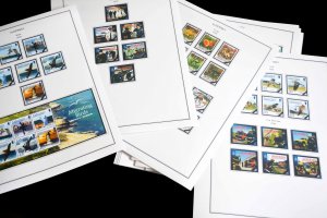 COLOR PRINTED ALDERNEY 1983-2018 STAMP ALBUM PAGES (80 illustrated pages)