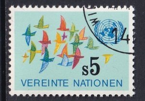 United Nations Vienna  #4 cancelled 1979  birds in flight 5s
