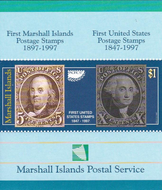 Marshall Islands # 631-637, First Marshall Islands & U.S. Stamps, NH, 1/2 Cat.