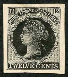 Prince Edward Island 3c reprint plate proof in black on Thick paper 