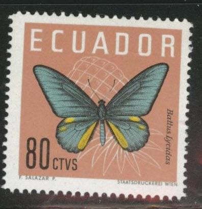 Ecuador Scott 683 MNH** buttrerfly stamp