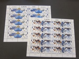 Guernsey 1988 Sc 382a-84a sheet(10) set MNH