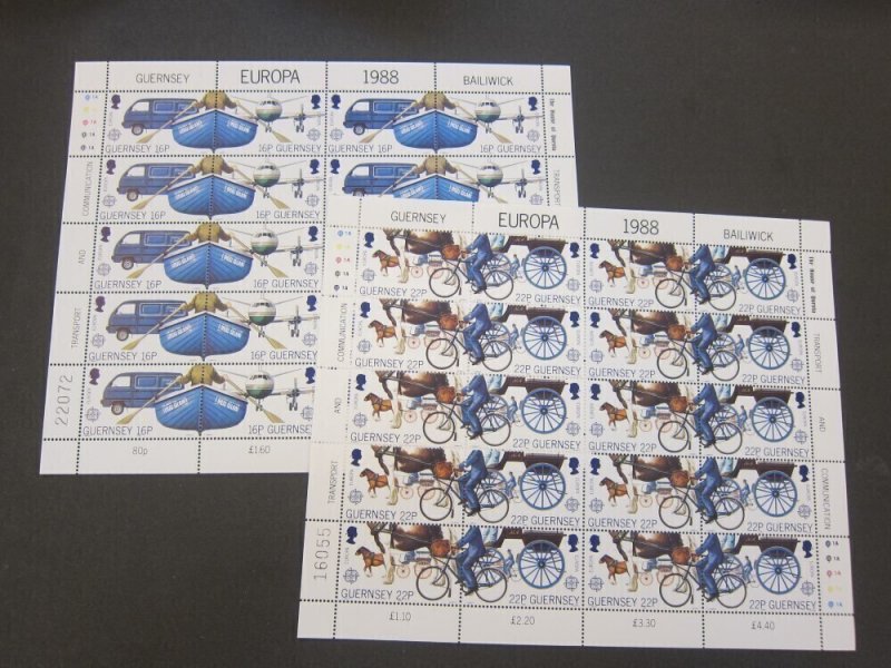 Guernsey 1988 Sc 382a-84a sheet(10) set MNH