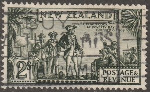 New Zealand, Scott#197, used, hinged,  Captain Cook