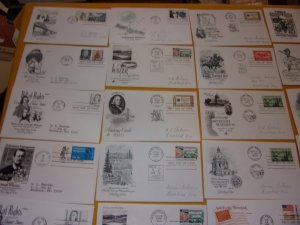 US FDC COLLECTION, ALL W/CACHET,
