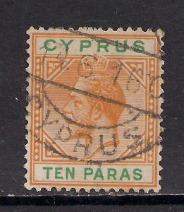 Cyprus 1912 - 15 KGV 10 Para Orange - Green Wmk Crown CA SG 74 ( B882 )