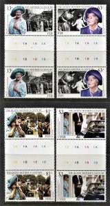 Fiji #858-861 Queens Mum's Century Set of 4 MNH Gutter Pair CV$20.00
