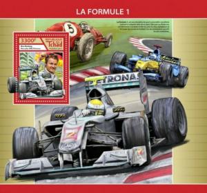 Chad - 2017 Formula 1 Racing - Stamp Souvenir Sheet - TCH17322b