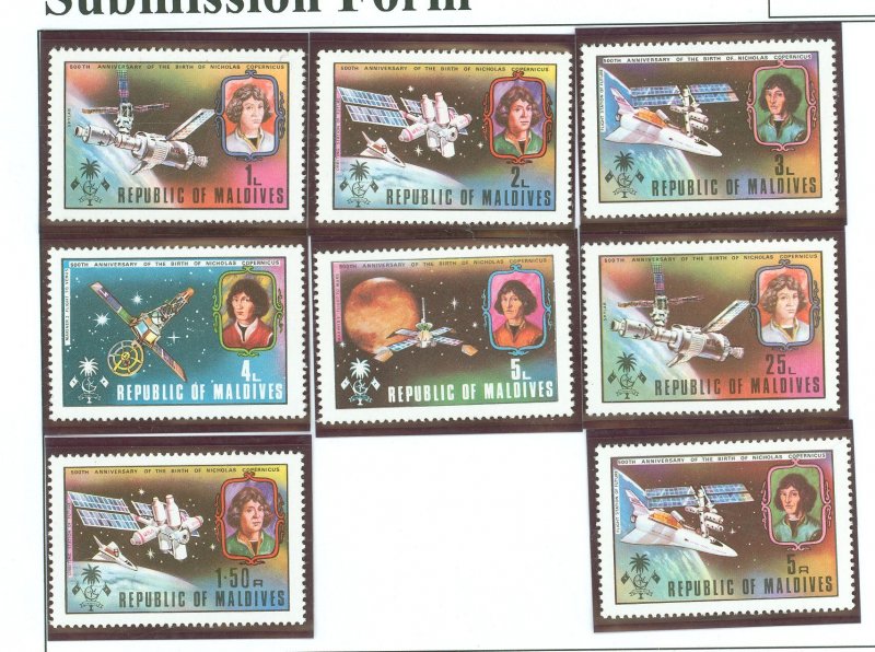 Maldive Islands #480-487 Mint (NH) Single (Complete Set) (Space)