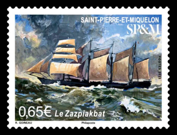 COLOR PRINTED ST. PIERRE AND MIQUELON 2011-2023 STAMP ALBUM PAGES (49 ill pages)