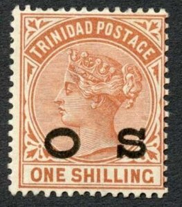 Trinidad and Tobago SGO6 1/- Orange-brown M/M Cat 85 pounds