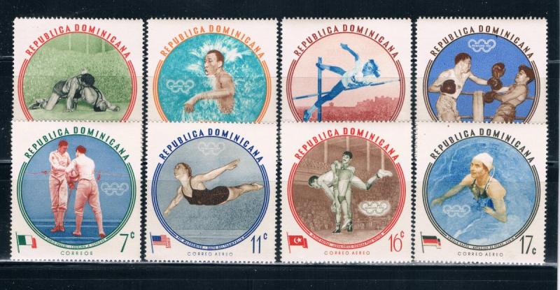 Dominican Republic 525-29;C115-17 MNH set Winners 1956 Olympics (D0045)