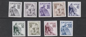 Latvia # 318-326, Monuments, Mint NH, 1/2 Cat.