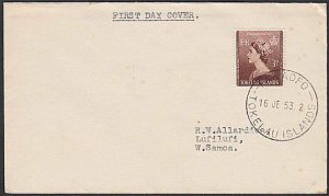 TOKELAU IS 1953 Coronation FDC FAKAOFO cds..................................G224