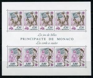 MONACO EUROPA 1989  SHEETLET  SCOTT#1663a  MINT NEVER HINGED--SCOTT VALUE $27.50