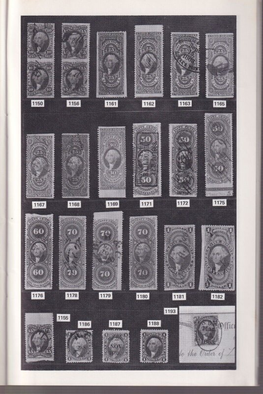 Chandler's Inc. US Revenue Stamps Auction, 692 lots, all revenues w/PR, 1981.