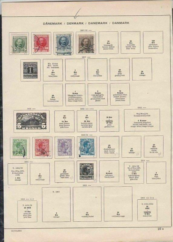 denmark stamps page ref 18171