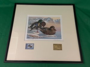 1986 Washington State Duck Stamp Print - Mallards - by Keith Warrick Medallion +