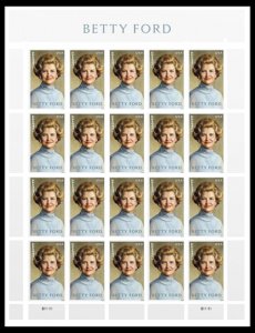 US 5852a Betty Ford imperf NDC sheet MNH 2024