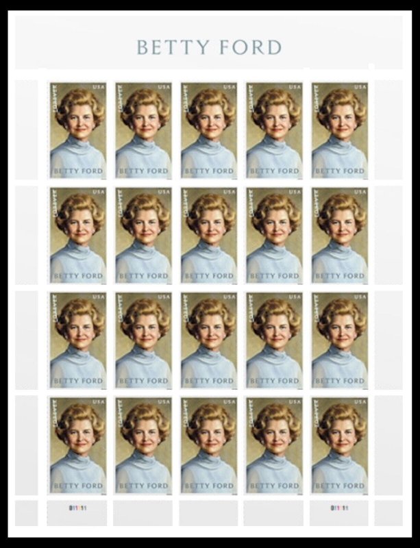 US 5852a Betty Ford imperf NDC sheet MNH 2024