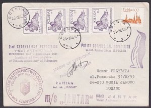 POLAND ANTARCTIC EXPEDITION 1985 ship cover - Penguin cachets etc..........a2951