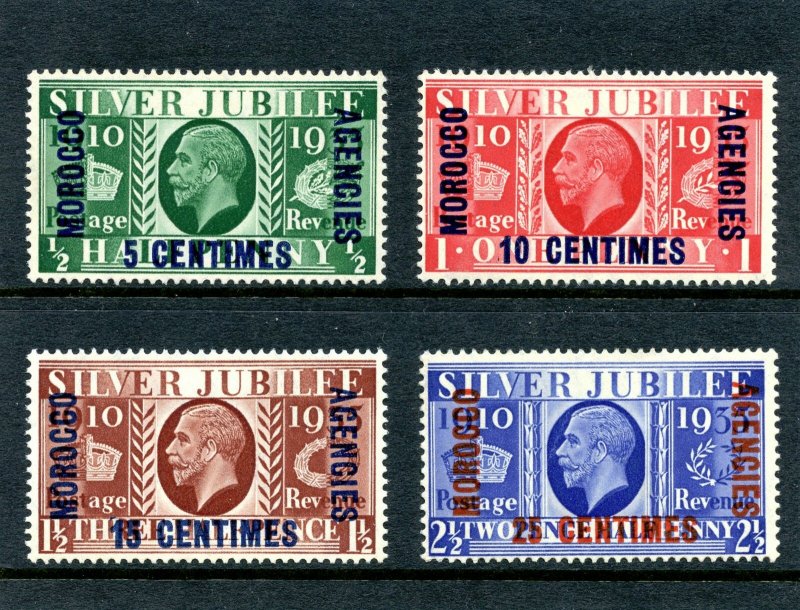 Morocco Agencies 1935 KGV Silver Jubilee set complete superb MNH. SG 212-215.