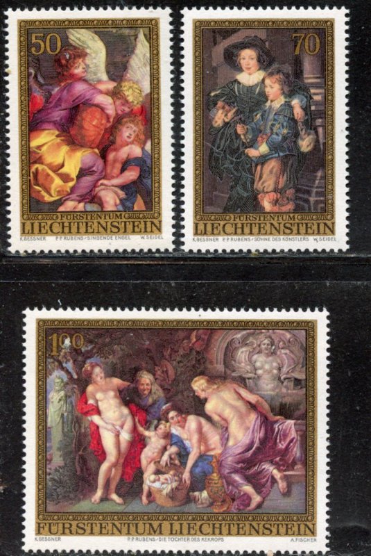 Liechtenstein  # 595-7, Mint Never Hinge. CV $ 8.90