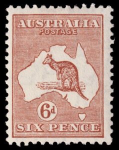 Australia Scott 6 (1929-30) Mint H VF, CV $32.50 M