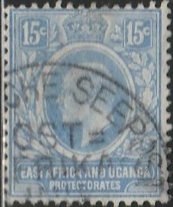 East Africa & Uganda Prot. #36 Used  From 1907-08