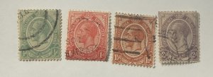 Souith Africa 1910 King George V #2-5 4 stamps used