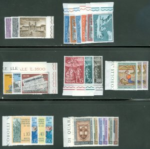 Vatican City 1961 Compete MNH Year Set