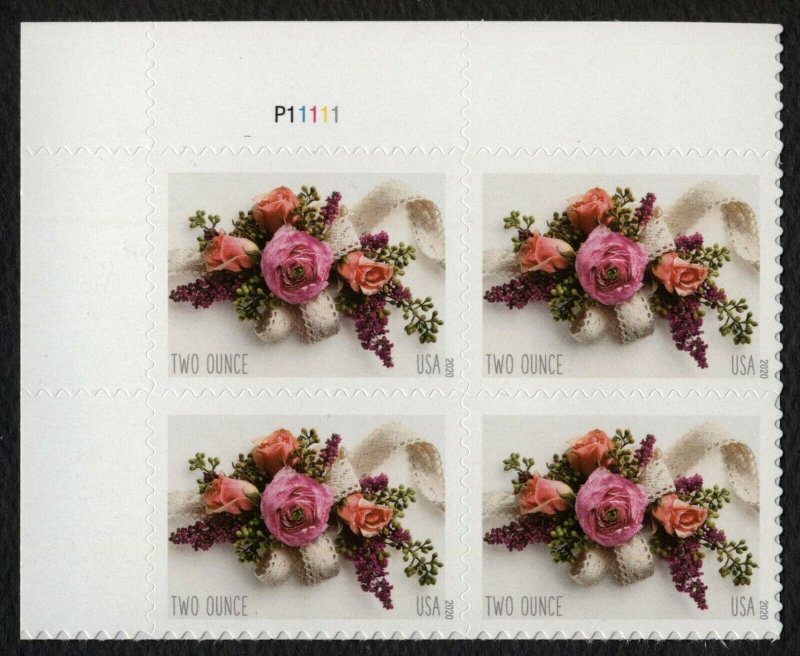 #5458 Corsage, Plate Block [P11111 UL] Mint **ANY 5=FREE SHIPPING**