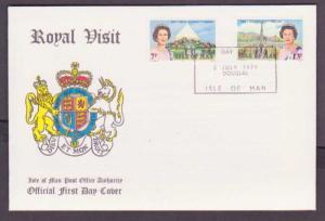 ISLE OF MAN Scott 154-5 FDC - Royal Visit 1979