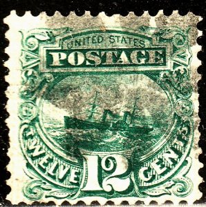 #117 US 12 CENT GREEN SS ADRIATIC-USED-N/G-FINE-V/F