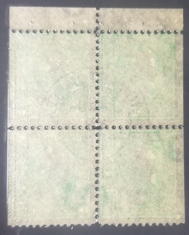 U.S. #374a VF Used Top Booklet Block/4 w/ Tab; Dead Post Office