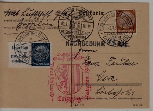 Germany Zeppelin card 9.7.39 Leipzig