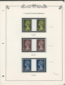 Great Britain Collection of Machin Mint NH Pairs, MH169, MH175, MH176